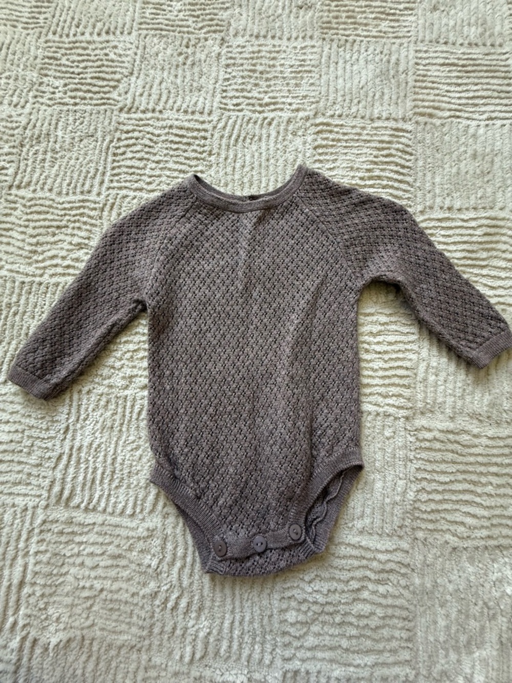 NWOT Zara Taupe Knit Baby Romper